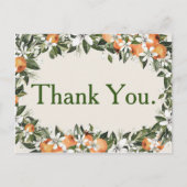 美しい桃と葉ありカラフルがとう ポストカード (正面)