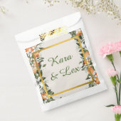 美しい桃と葉カラフル フェイバーバッグ (封をした状態)