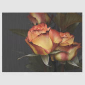 美しい桃と錆の色のペダルのバラ 薄葉紙 (正面)