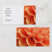 美しい桃色のダリアフラワー花びら 名刺 (正面/裏面)