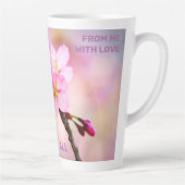 美しい桜さくらんぼ花 カフェラテマグ (右)