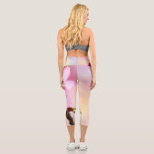 美しい桜さくらんぼ花 カプリレギンス (裏面)