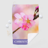 美しい桜さくらんぼ花 ゴルフタオル (インサイチュ)