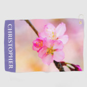 美しい桜さくらんぼ花 ゴルフタオル (横)