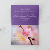 美しい桜さくらんぼ花 サンキューカード (内部)