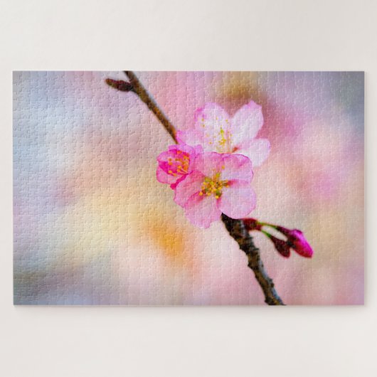 美しい桜さくらんぼ花 ジグソーパズル (横)