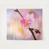 美しい桜さくらんぼ花 タペストリー (正面(横))