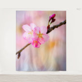 美しい桜さくらんぼ花 タペストリー (正面)