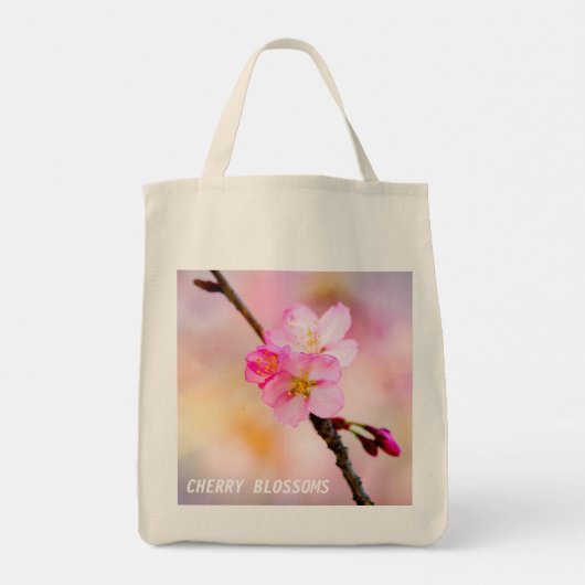 美しい桜さくらんぼ花 トートバッグ (裏面)
