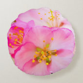 美しい桜さくらんぼ花 ラウンドクッション (裏面)