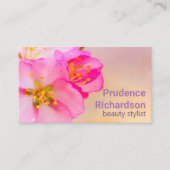 美しい桜さくらんぼ花 名刺 (正面)