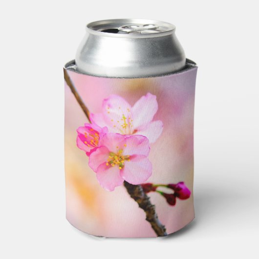 美しい桜さくらんぼ花 缶クーラー (缶正面)