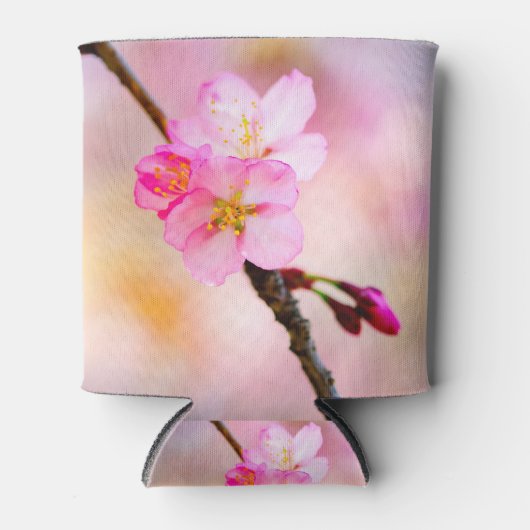 美しい桜さくらんぼ花 缶クーラー (正面)