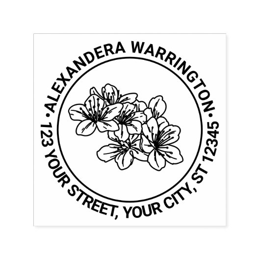 美しい桜の花の名前返送先 セルフインキングスタンプ (デザイン)