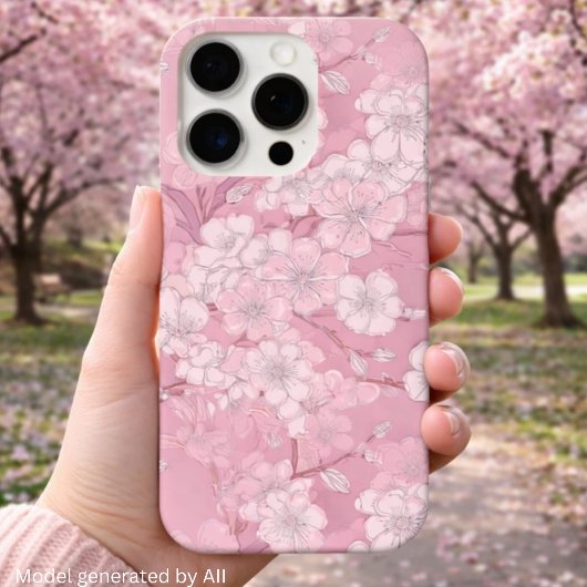 美しい桜デザイン - ピンクの花 Case-Mate iPhoneケース