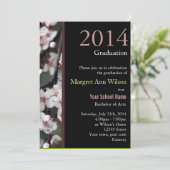 美しい梅の花枝の卒業 招待状 (スタンド正面)