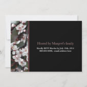 美しい梅の花枝の卒業 招待状 (裏面)