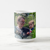 美しい森の写真の日照り木写真テンプレート コーヒーマグカップ (中央)