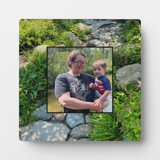 美しい森の写真の日照り木写真テンプレート フォトプラーク (正面)