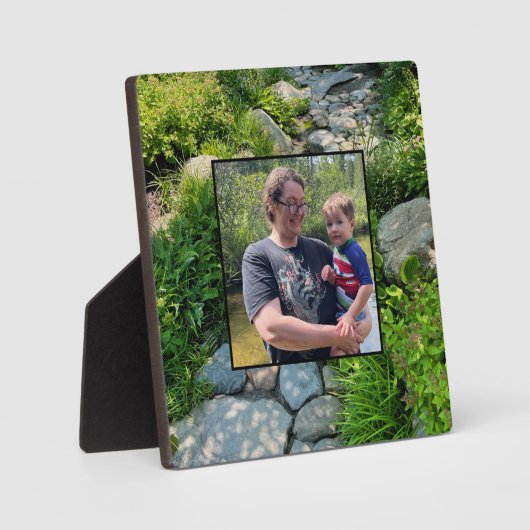 美しい森の写真の日照り木写真テンプレート フォトプラーク (正面)