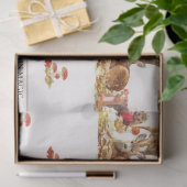 美しい森の動物の秋のアートパターン 薄葉紙 (ギフト)