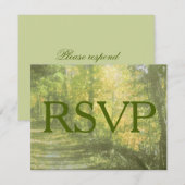 美しい森の小道のRSVP エンクロージャーカード (正面/裏面)