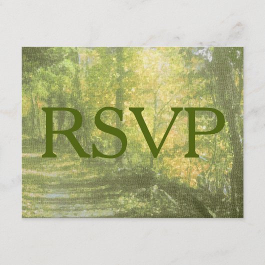 美しい森の小道のRSVP エンクロージャーカード (正面)