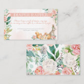 美しい森の森の動物おむつラッフル エンクロージャーカード (正面/裏面)