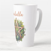 美しい森の異教のペンタグラム カフェラテマグ (右アングル)