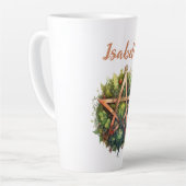 美しい森の異教のペンタグラム カフェラテマグ (左アングル)