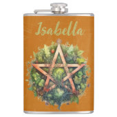 美しい森の異教のペンタグラム フラスク (正面)