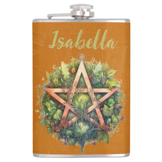 美しい森の異教のペンタグラム フラスク (正面)