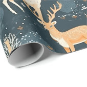 美しい森の鹿 ラッピングペーパー (ロールコーナー)