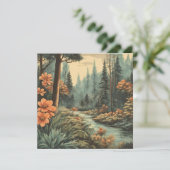 美しい森林河川の風景 シーズンカード (スタンド正面)