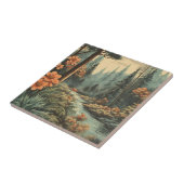 美しい森林河川の風景 タイル (側面)