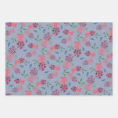 美しい植木鉢の水の色の赤面 ラッピングペーパーシート (正面3)