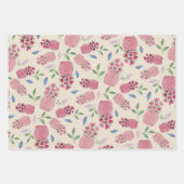 美しい植木鉢の水の色の赤面 ラッピングペーパーシート (正面2)