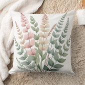 美しい植物のシダの花柄 ダブルSi クッション (ブランケット)