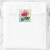 美しい植物のデザイン、花と植物 スクエアシール (バッグ)