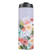 美しい植物の花の花のパターン タンブラー (正面)