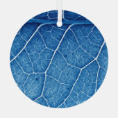 美しい植物クローズアップテクスチャ背景 ガラスオーナメント (裏面)