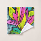 美しい植物コレクション バスタオルセット (ウォッシュタオル)