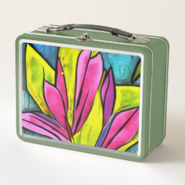 美しい植物コレクション メタルランチボックス