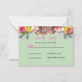 美しい植物フローラガーデンミントリプライカード ノートカード