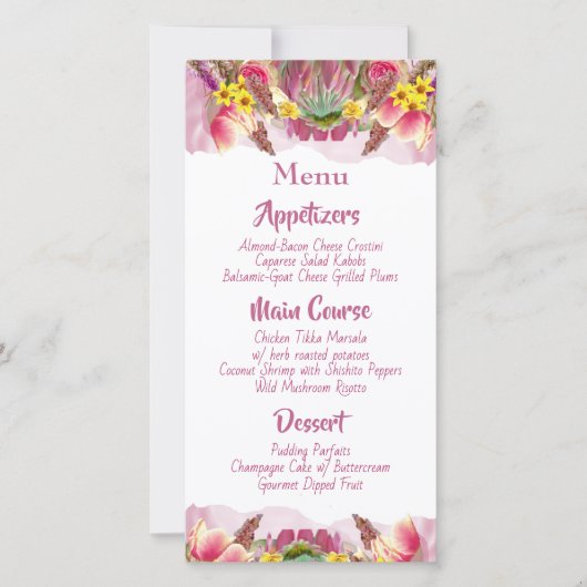 美しい植物フローラガーデンメニュー (正面)