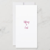 美しい植物フローラガーデンメニュー (裏面)