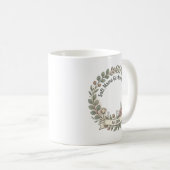 美しい植物ママの水彩花リース コーヒーマグカップ (正面右)