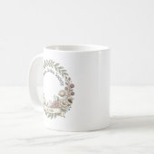 美しい植物ママの水彩花リース コーヒーマグカップ (正面左)