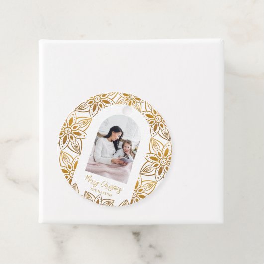 美しい植物体のアーチ写真クリスマス フェイバータグ (インサイチュ)