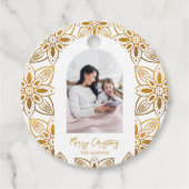 美しい植物体のアーチ写真クリスマス フェイバータグ (正面)